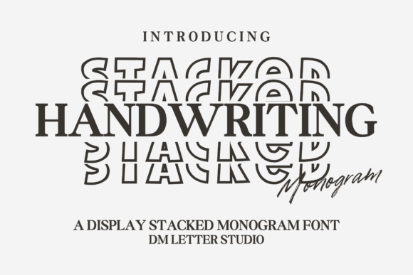Handwriting Stacked Monogram: A Display Font for Editorial Impact