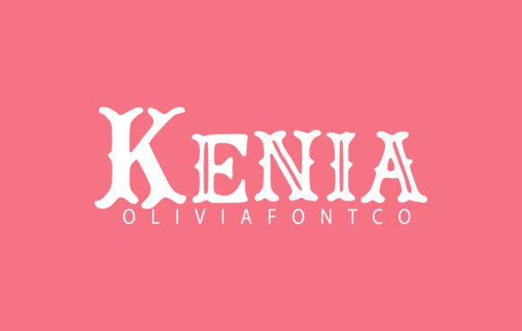 Kenia Font: A Handwritten Slab Serif with Romantic Editorial Appeal