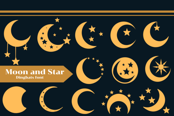 Moon and Star Font Review: Celestial Dingbats for Editorial Design