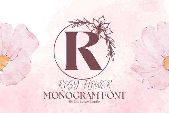 Rosy Flower Monogram: A Display Font That Adds Elegance to Campaigns